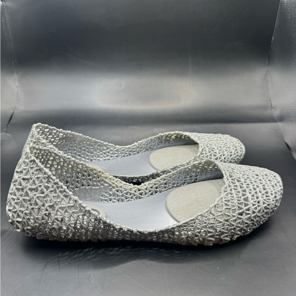 EUC- Melissa+Campana Silver Glitter Flats - Picture 7 of 8